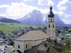 Aussicht vom Kofel auf Kastelruth 